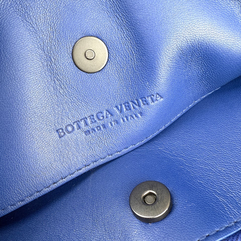 Bottega Veneta Blue Medium Nappa Intrecciato Double Chain Tote