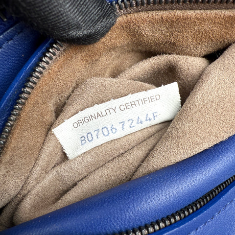 Bottega Veneta Blue Medium Nappa Intrecciato Double Chain Tote