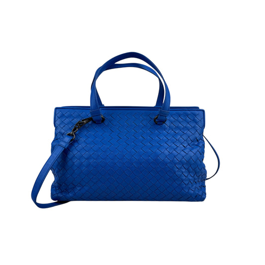 Bottega Veneta Blue Nappa Intrecciato Satchel