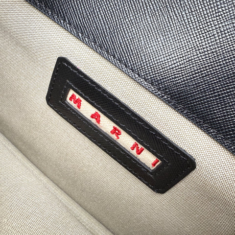 Marni Trunk Black Olive Leather Trunk Handbag