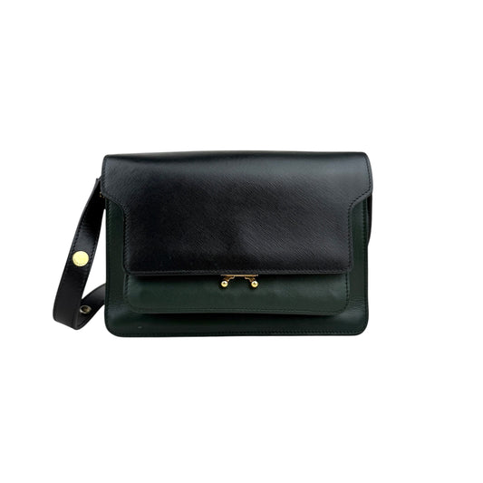 Marni Trunk Black Olive Leather Trunk Handbag