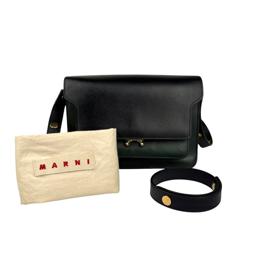 Marni Trunk Black Olive Leather Trunk Handbag