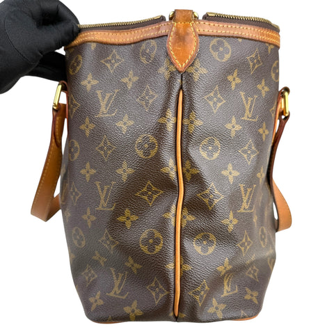 Louis Vuitton Palermo Shoulder Bag PM Brown Canvas