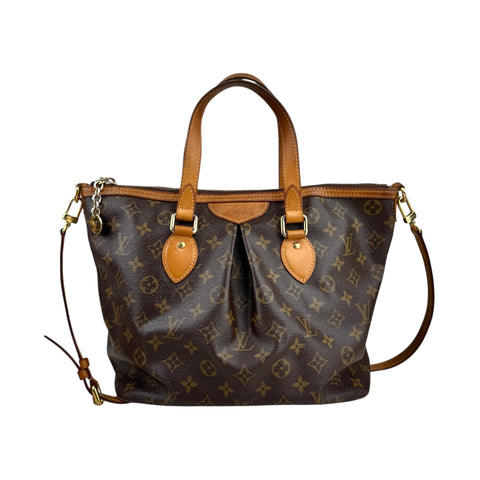 Louis Vuitton Palermo Shoulder Bag PM Brown Canvas