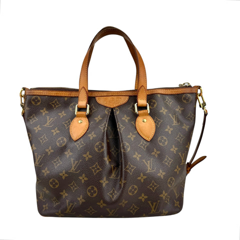 Louis Vuitton Palermo Shoulder Bag PM Brown Canvas