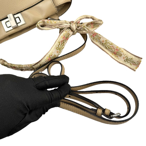 Fendi Peekaboo Mini Handbag Beige