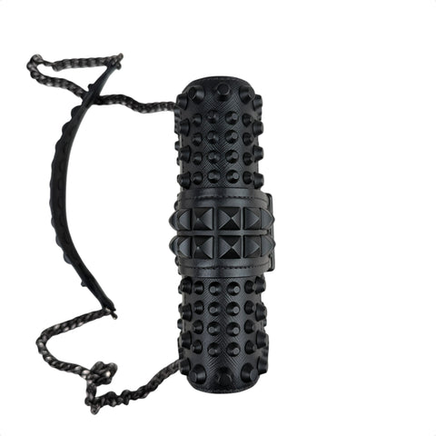 Prada City Calfskin Saffiano Studded Cahier Crossbody Clutch Bag Black