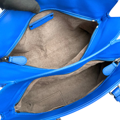 Bottega Veneta Blue Nappa Intrecciato Satchel