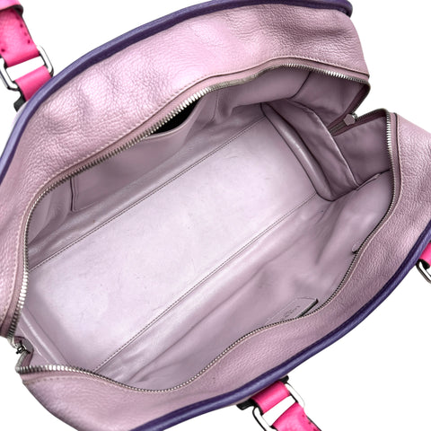 LOEWE Purple Tricolor Goatskin Amazona 36 Pink Handbags