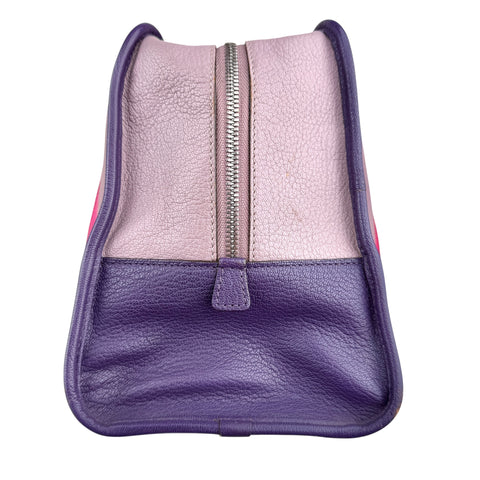 LOEWE Purple Tricolor Goatskin Amazona 36 Pink Handbags