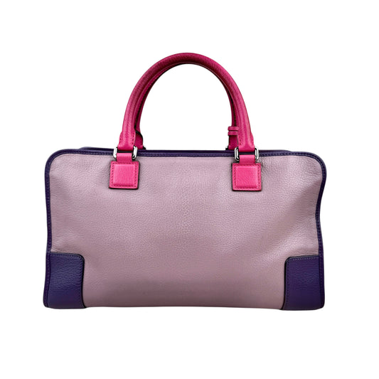 LOEWE Purple Tricolor Goatskin Amazona 36 Pink Handbags