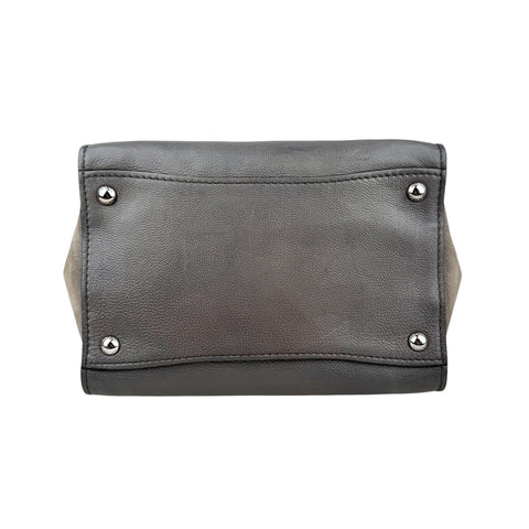 Prada Marmo Glace Leather and Suede Twin Pocket Double Handle Tote Bag