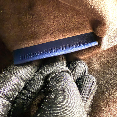 Fendi Dotcom Navy Leather Shoulder Bag