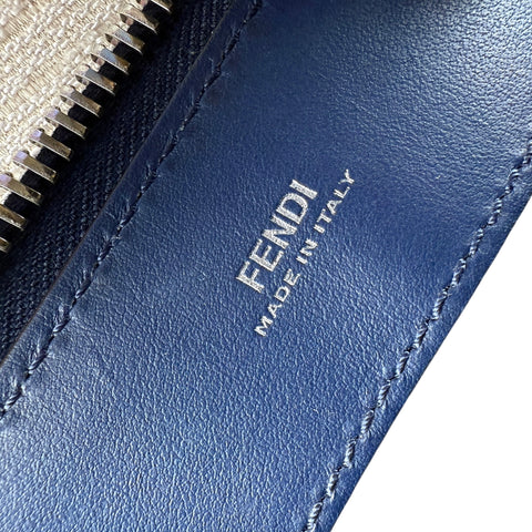 Fendi Dotcom Navy Leather Shoulder Bag