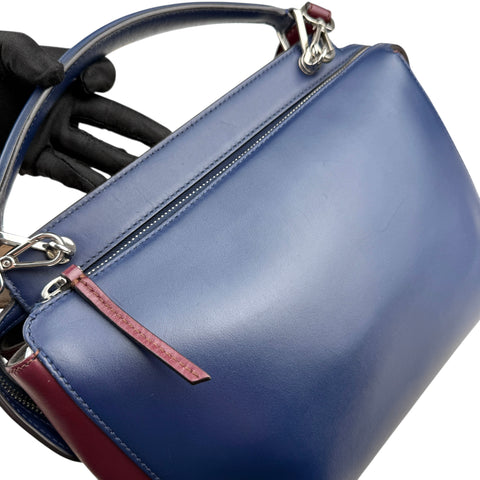 Fendi Dotcom Navy Leather Shoulder Bag