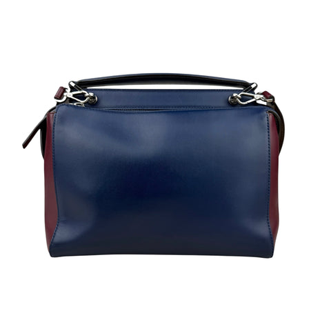 Fendi Dotcom Navy Leather Shoulder Bag