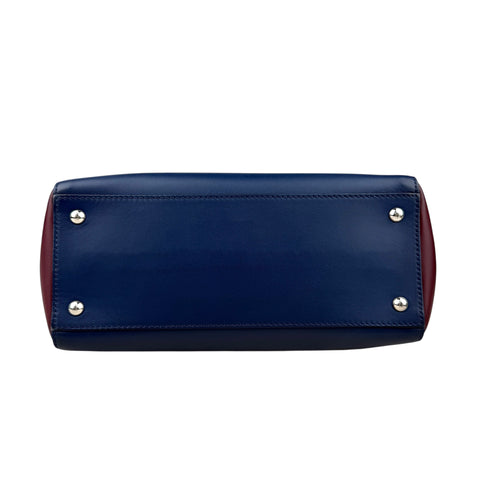 Fendi Dotcom Navy Leather Shoulder Bag