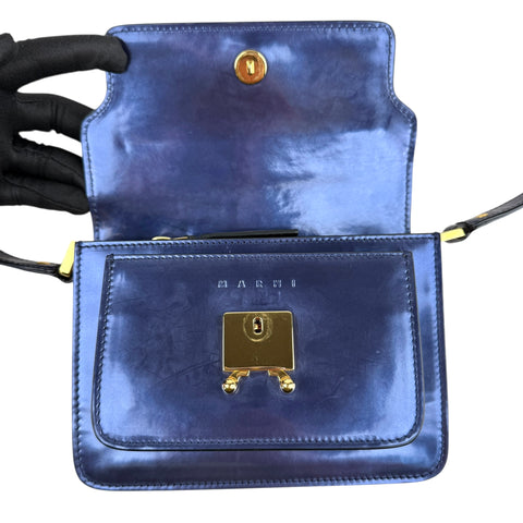 Marni Trunk Bag  Blue Metallic