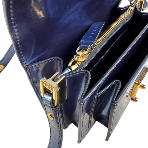 Marni Trunk Bag  Blue Metallic