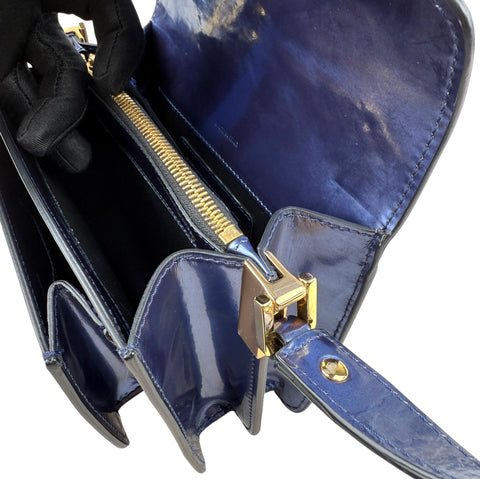 Marni Trunk Bag  Blue Metallic