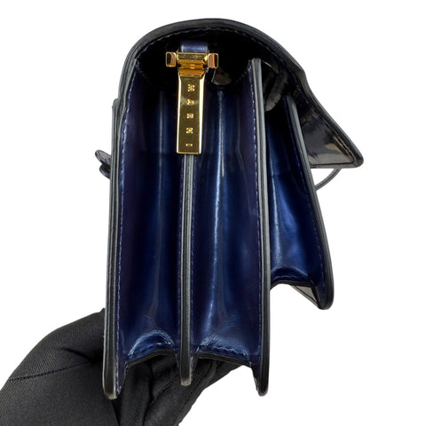 Marni Trunk Bag  Blue Metallic