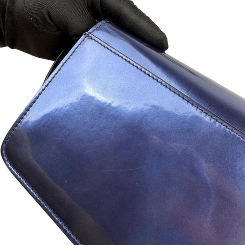 Marni Trunk Bag  Blue Metallic