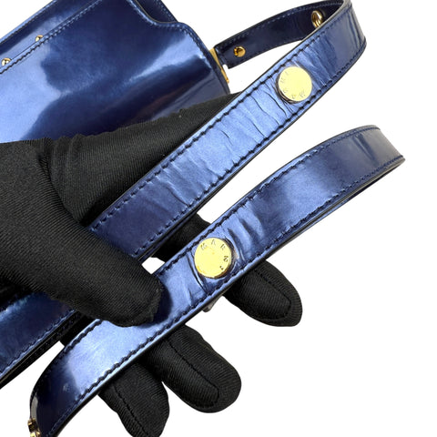 Marni Trunk Bag  Blue Metallic