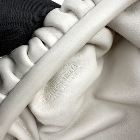 Bottega Veneta Mini The Pouch Shoulder Bag in Ivory Leather