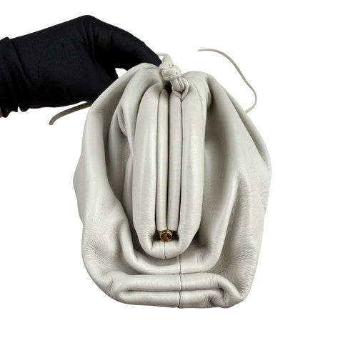Bottega Veneta Mini The Pouch Shoulder Bag in Ivory Leather