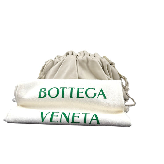 Bottega Veneta Mini The Pouch Shoulder Bag in Ivory Leather