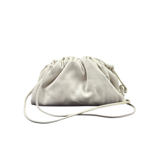 Bottega Veneta Mini The Pouch Shoulder Bag in Ivory Leather