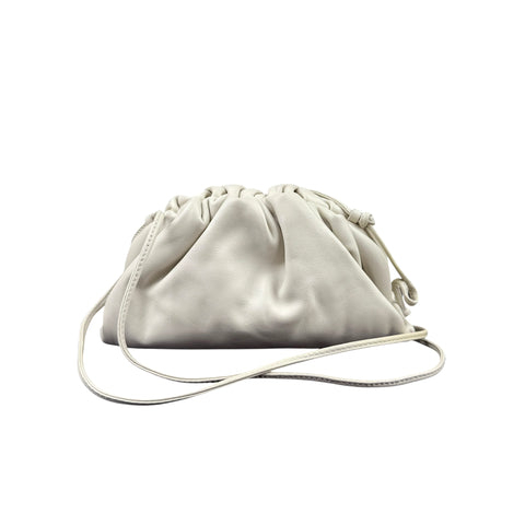 Bottega Veneta Mini The Pouch Shoulder Bag in Ivory Leather