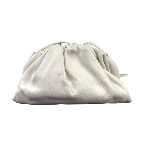 Bottega Veneta Mini The Pouch Shoulder Bag in Ivory Leather