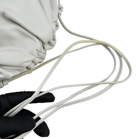 Bottega Veneta Mini The Pouch Shoulder Bag in Ivory Leather