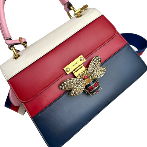 Gucci GG Queen Margaret Leather Top Handle Bag
