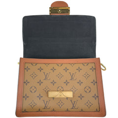 Pre-owned louis-vuitton-lv-dauphine-mm-monogram-reverse-brown-shoulder-bag-front