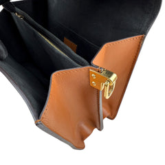 Pre-owned louis-vuitton-lv-dauphine-mm-monogram-reverse-brown-shoulder-bag-front