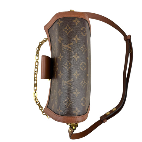 Louis Vuitton LV Dauphine MM Shoulder Bag Monogram Reverse Brown