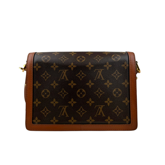 Louis Vuitton LV Dauphine MM Shoulder Bag Monogram Reverse Brown