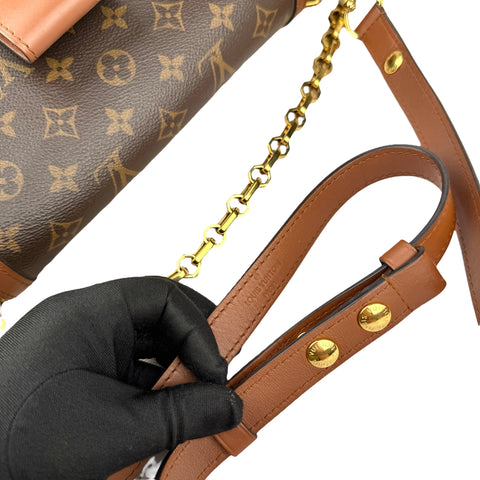 Louis Vuitton LV Dauphine MM Shoulder Bag Monogram Reverse Brown
