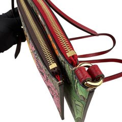 Pre-owned gucci-gg-supreme-bengal-blooms-crossbody-bag-front