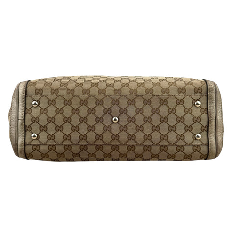Gucci Bella Beige Ebony Bella Original Canvas GG Tote