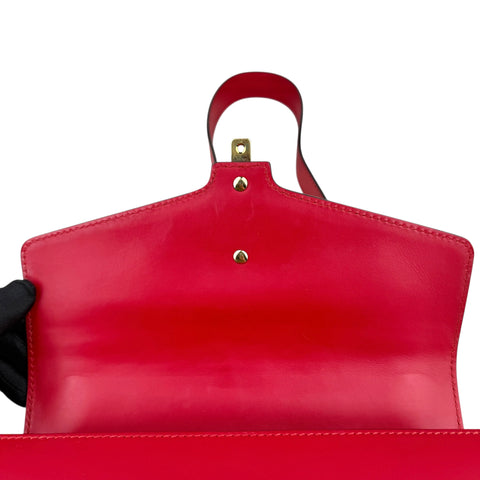 Gucci Sylvie Shoulder Bag Medium Red Leather