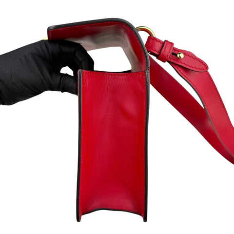 Gucci Sylvie Shoulder Bag Medium Red Leather