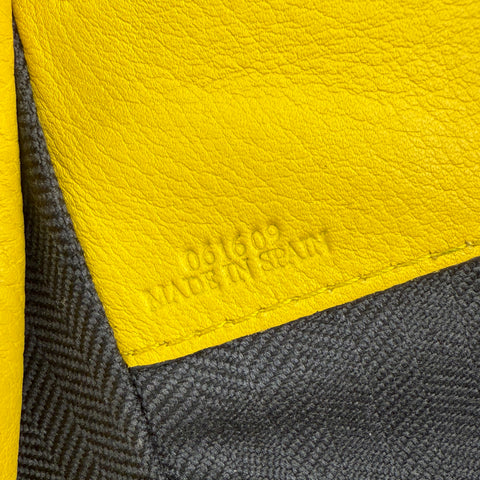 Loewe Hammock Shoulder Bag Handbag Yellow Leather Silvertone