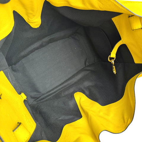 Loewe Hammock Shoulder Bag Handbag Yellow Leather Silvertone