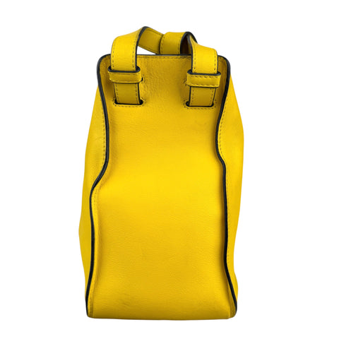 Loewe Hammock Shoulder Bag Handbag Yellow Leather Silvertone