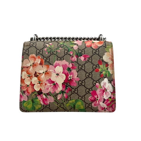 Gucci Dionysus Beige/Maroon GG Supreme Blooms Canvas and Suede Shoulder Bag