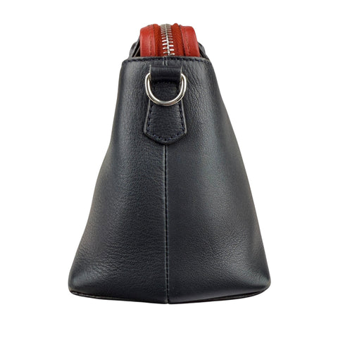 Fendi Navy Blue Tri-Color Grained Calfskin Leather By the Way Bag