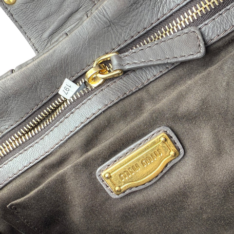 Miu Miu Argilla Matelasse Tote Bag